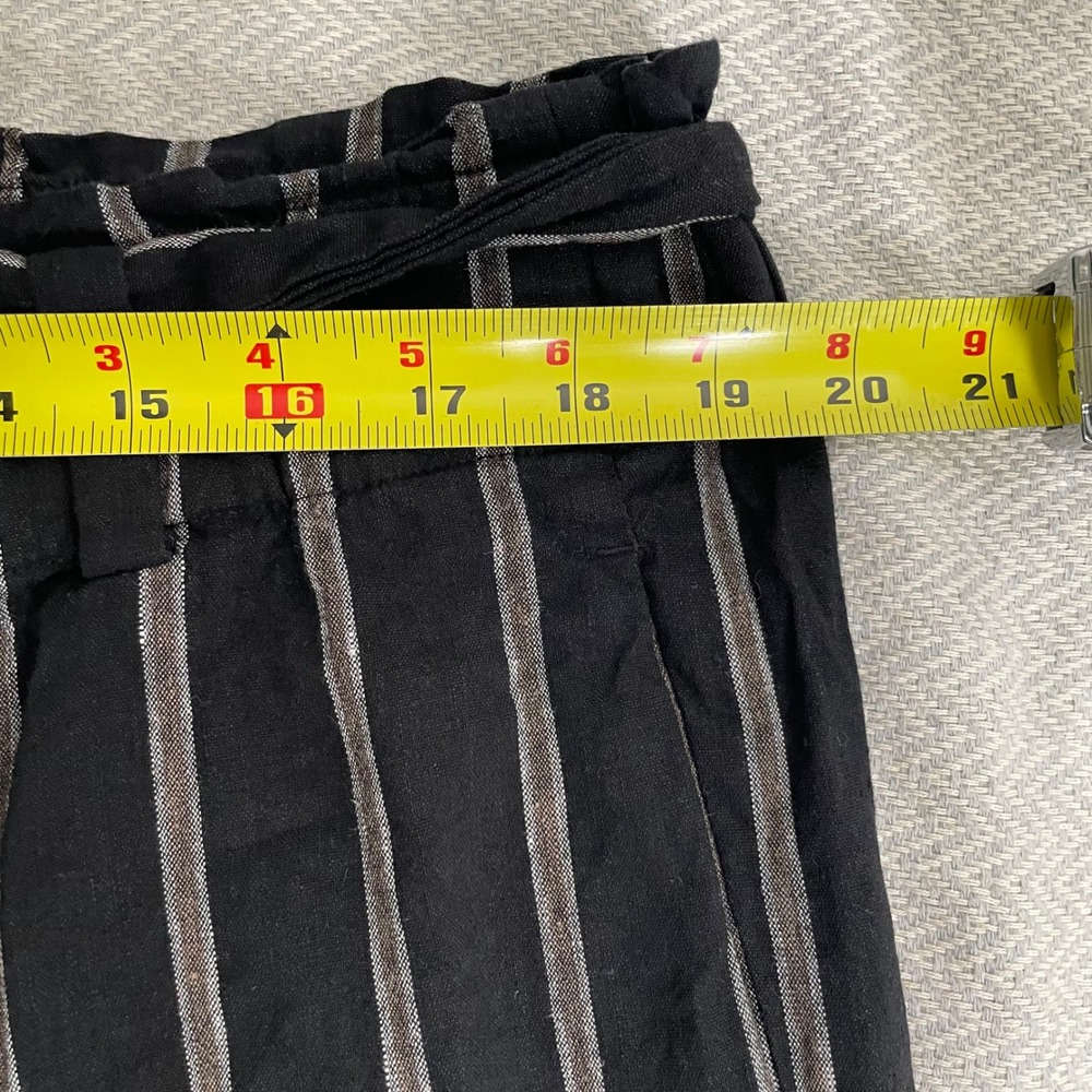 J Jill Wide Leg Linen Blend Pants Womens XL Petite Stripes Coastal Lightweight - Picture 9 of 11